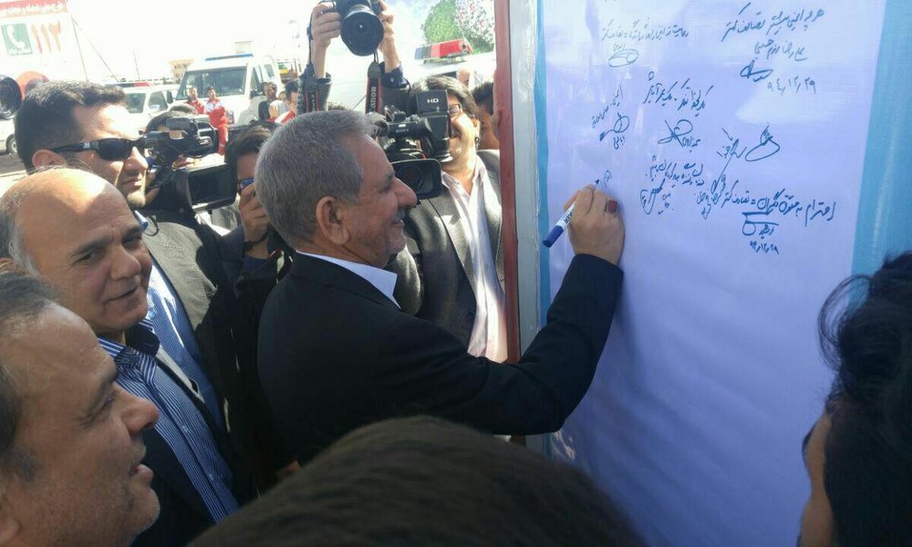عهدنامه «نه به تصادفات جاده ای» در خوزستان امضا شد + تصویر