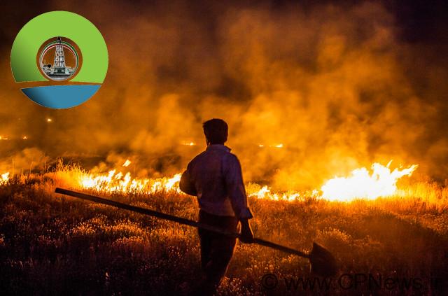 مهار آتش‌سوزی در جنگل‌های چال‌منار بخش چلو