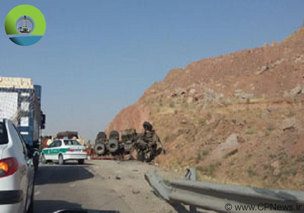 تصادف مرگبار پژو با تریلی در جاده شوشتر – مسجدسلیمان