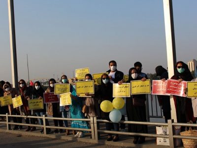 تجمع اهواز در اعتراض به اختصاص بودجه برای انتقال آب کارون
