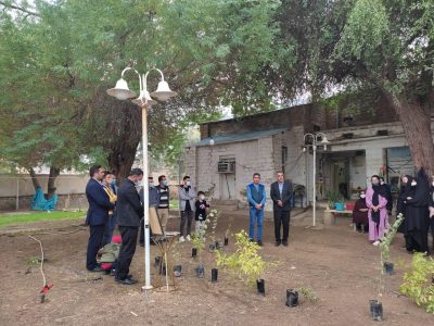 برگزاری نهال کاری و یادبود درختی در مسجدسلیمان با هدف ترویج فرهنگ گسترش فضای سبز