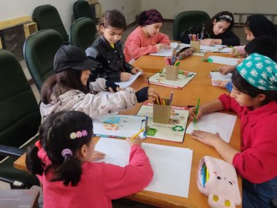 پخش مستند و برپایی ایستگاه نقاشی کودکان به مناسبت هفته هوای پاک در مسجدسلیمان