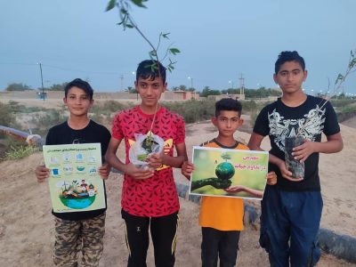 آشنایی کودکان روستای منصوره شادگان با مفاهیم محیط زیستی + تصاویر