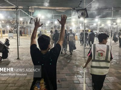 تردد روان زائران اربعین در شلمچه و چذابه