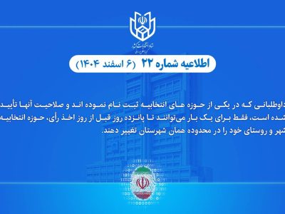 امکان تغییر حوزه انتخابیه داوطلبان انتخابات شوراها