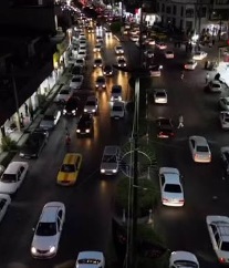 هنر آسفالت در اوج ترافیک + تصاویر