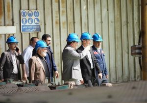 بازدید وزیر صنعت، معدن و تجارت از شرکت فولاد اکسین خوزستان