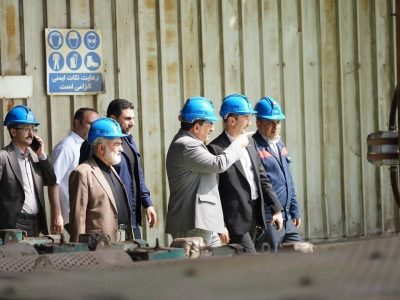 بازدید وزیر صنعت، معدن و تجارت از شرکت فولاد اکسین خوزستان